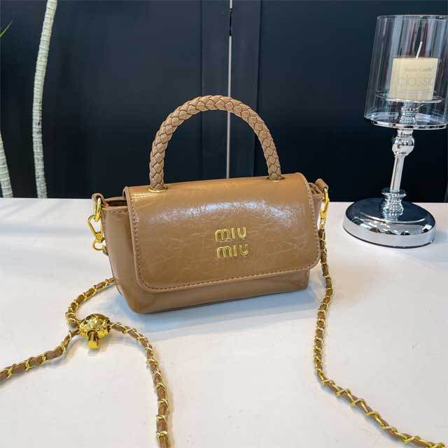 Chained Leather Crossbody Purses