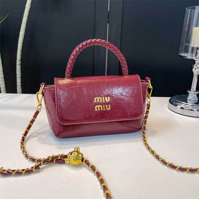 Chained Leather Crossbody Purses