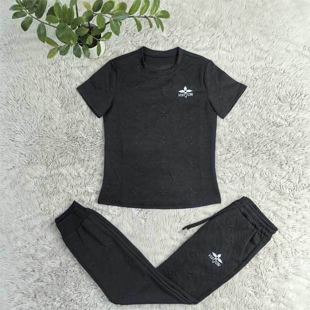 Embroidery Short Sleeve Casual Jogging Suit