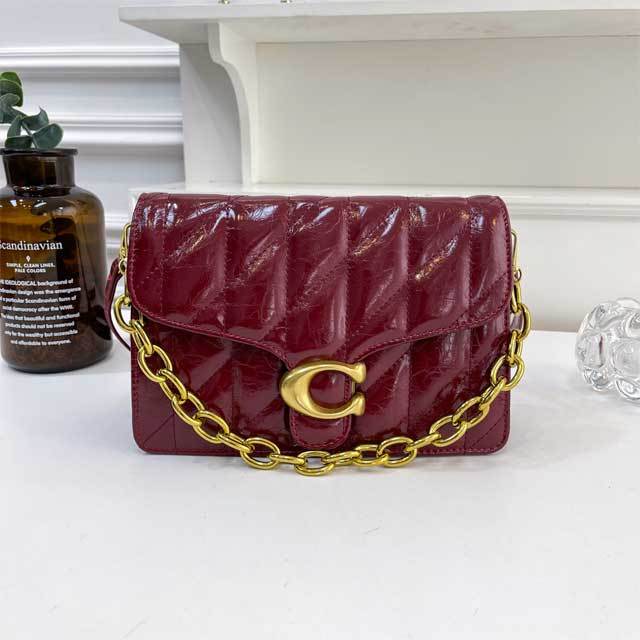 Metal Logo Leather Fashion Messenger Bag