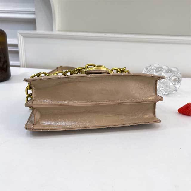 Metal Logo Leather Fashion Messenger Bag