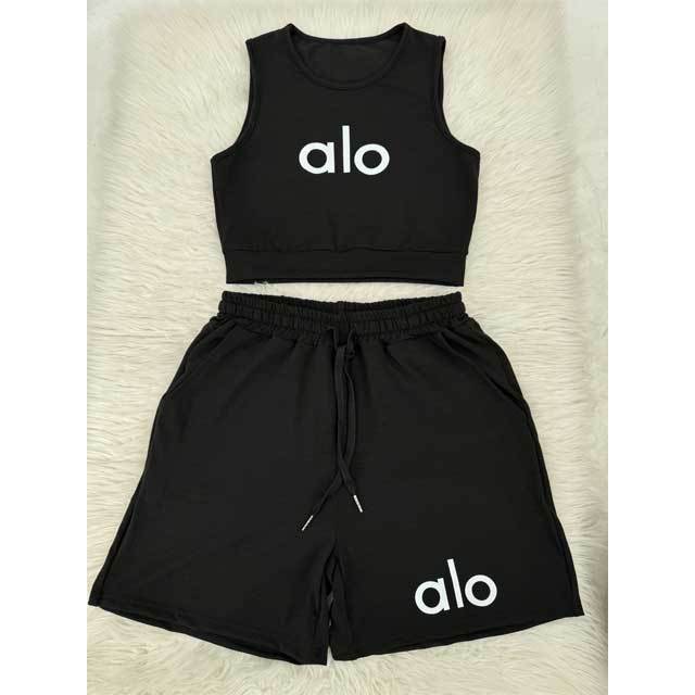 Letter Print Sport Short Set