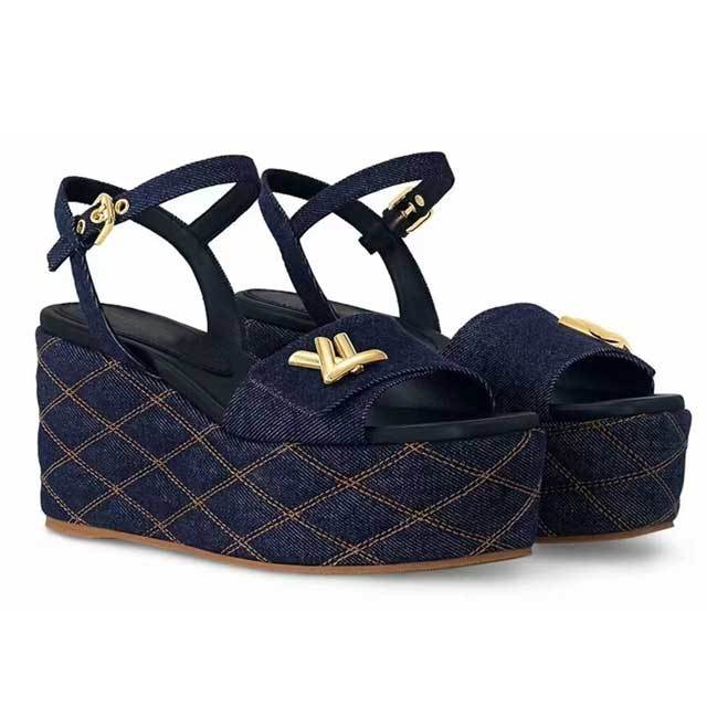 Fashion Denim Platform Sandals
