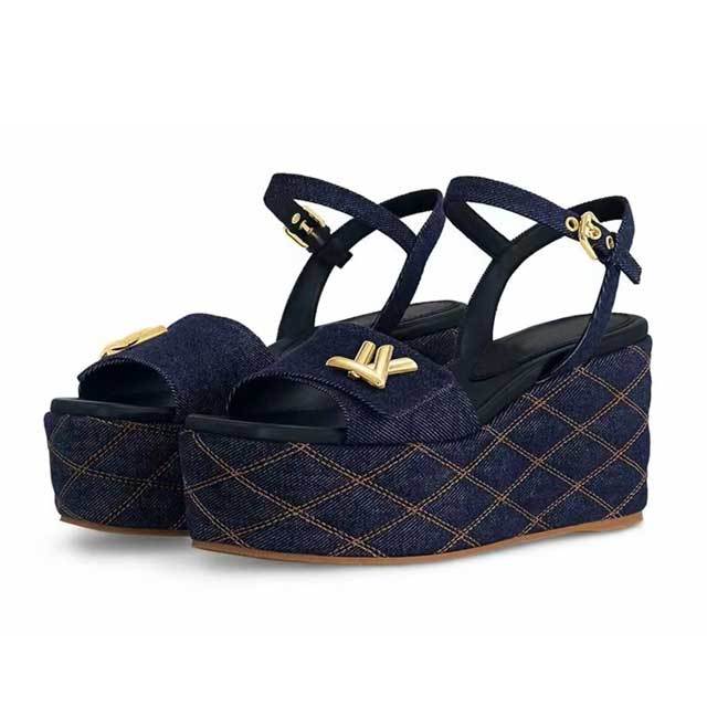 Fashion Denim Platform Sandals