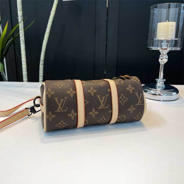 Printed Leather Crossbody Boston Bag