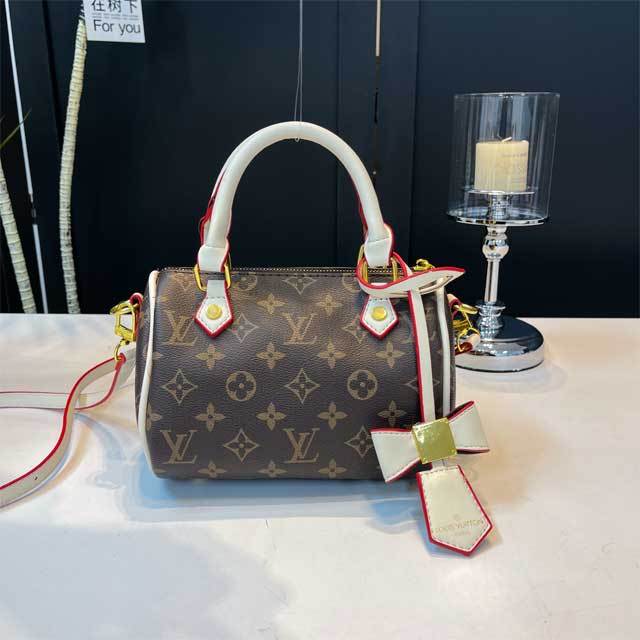 Printed Leather Fashion Crossbody Boston Bag