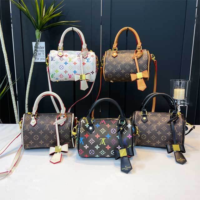 Printed Leather Fashion Crossbody Boston Bag