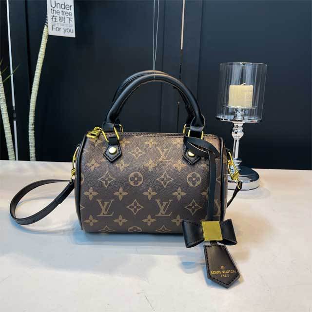 Printed Leather Fashion Crossbody Boston Bag