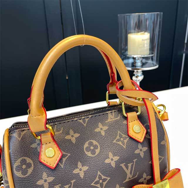 Printed Leather Fashion Crossbody Boston Bag