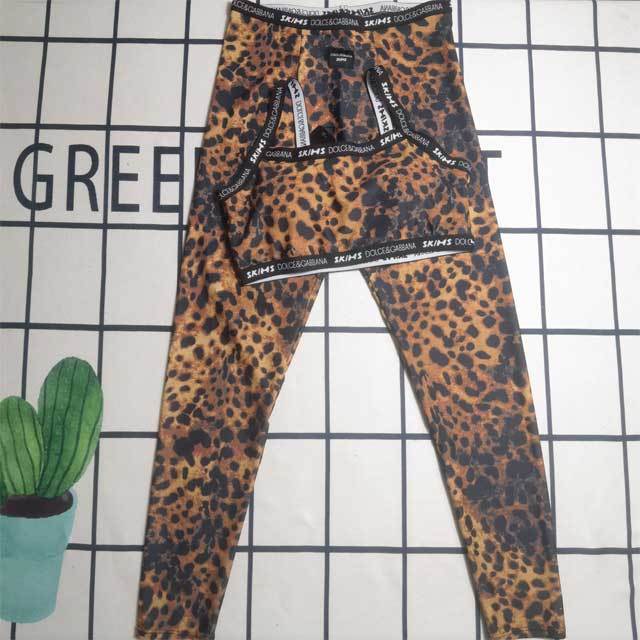 Leopard Print Skinny Jogging Suit