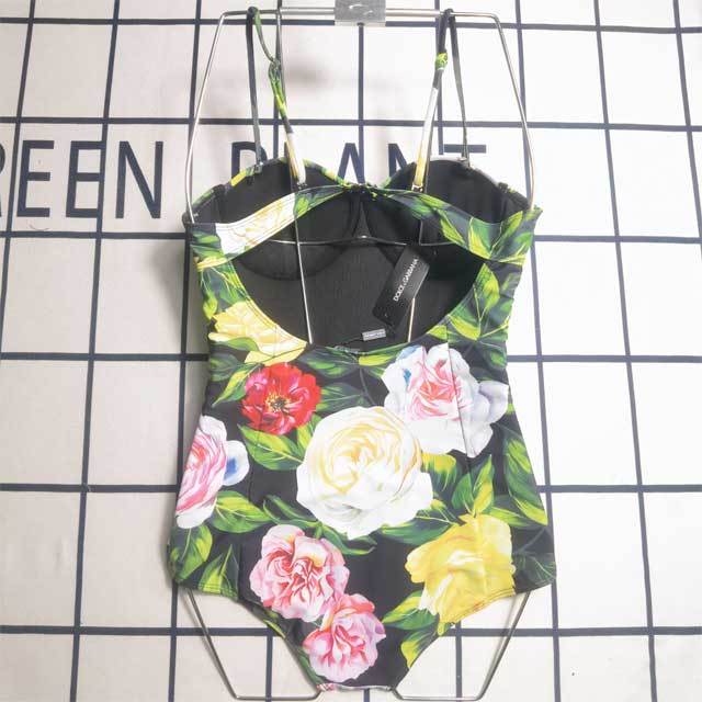 Floral Print Backless One Piece
