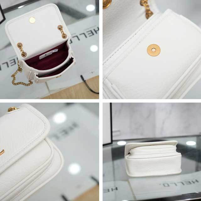 Metal Logo Leather Fashion Crossbody Bag
