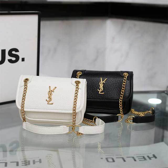 Metal Logo Leather Fashion Crossbody Bag