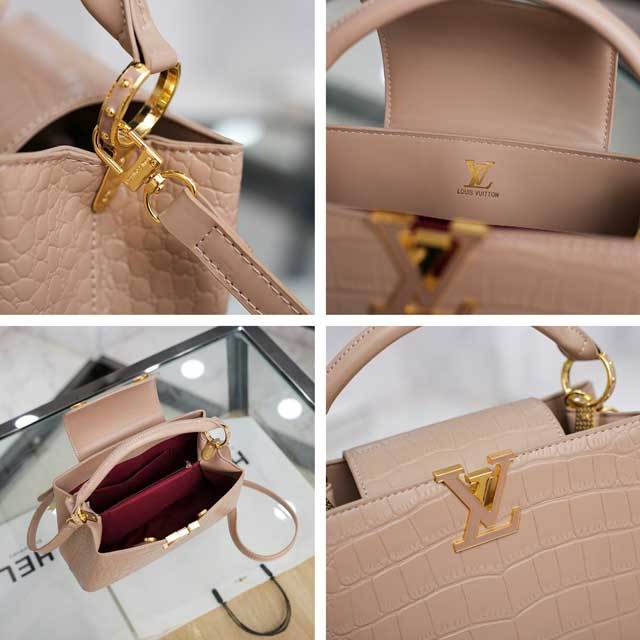 Snakeskin Leather Crossbody Handbag