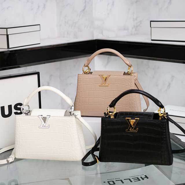 Snakeskin Leather Crossbody Handbag
