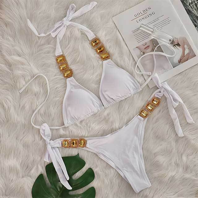 Crystal Diamond Bikini Set