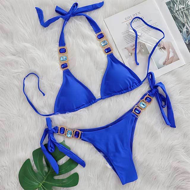 Crystal Diamond Bikini Set