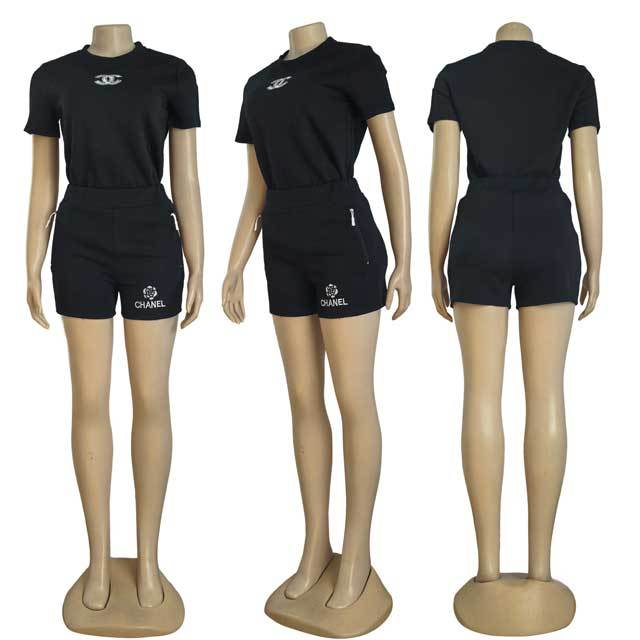 Embroidery Fashion Casual Short Set