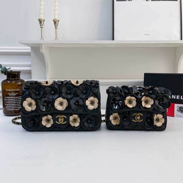 3D Flower Leather Fashion Women Purses
