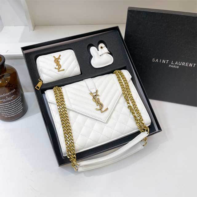 Metal Logo Women Leather Purses
