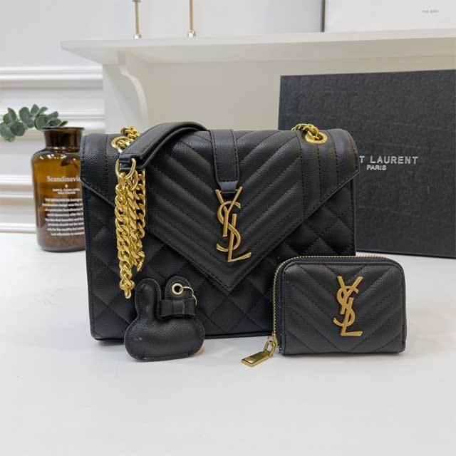Metal Logo Women Leather Purses
