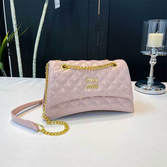 Leather Chained Women Underarm Bag