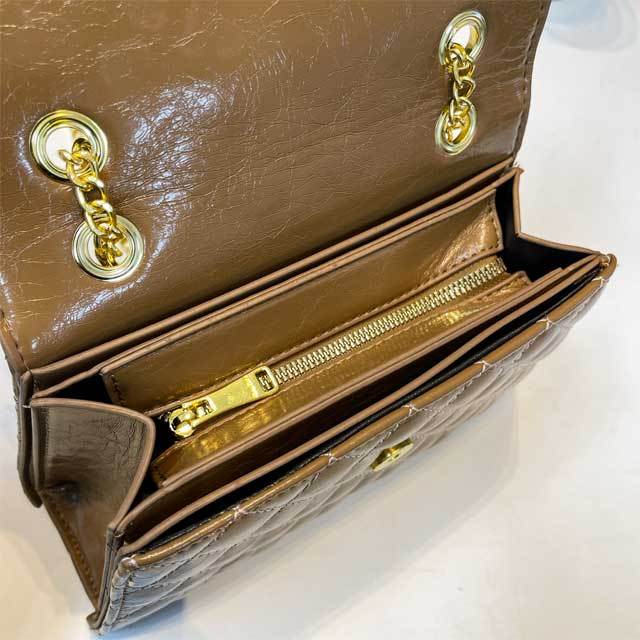 Leather Chained Women Underarm Bag