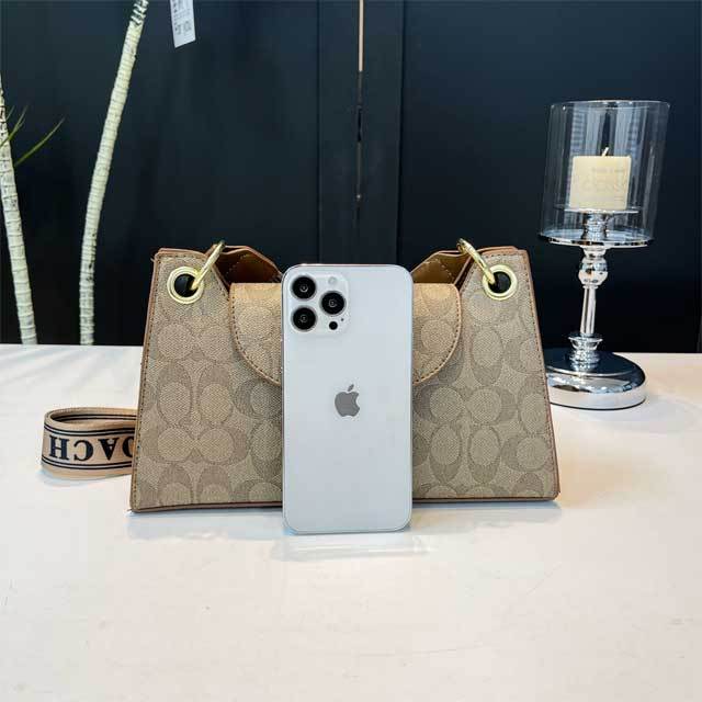 Metal Logo Leather Fashion Women Purses