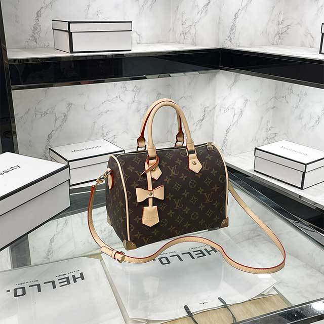 Leather Printed Women Crossbody Boston Bag