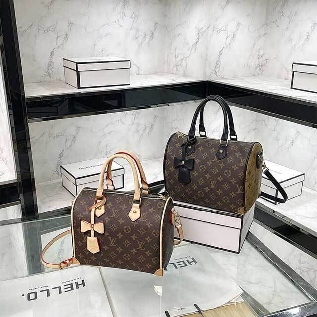 Leather Printed Women Crossbody Boston Bag