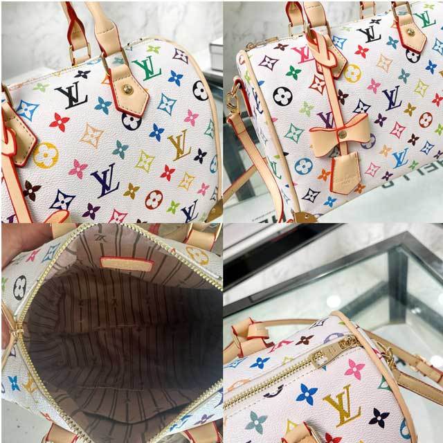 Leather Printed Women Crossbody Boston Bag