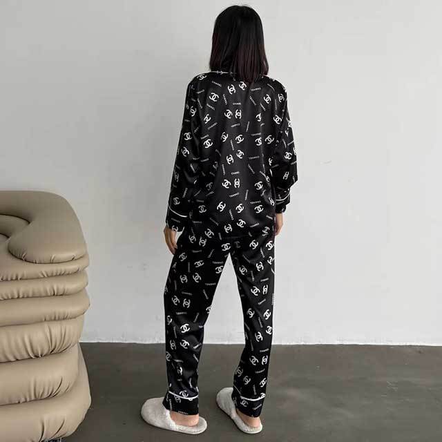 Printed Casual Long Sleeve Pajamas Set
