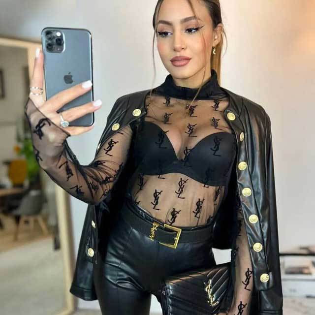 Sexy Long Sleeve See Through Mesh Tees