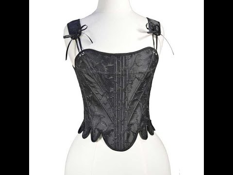 Embossed Jacquard Lace-Up Corset