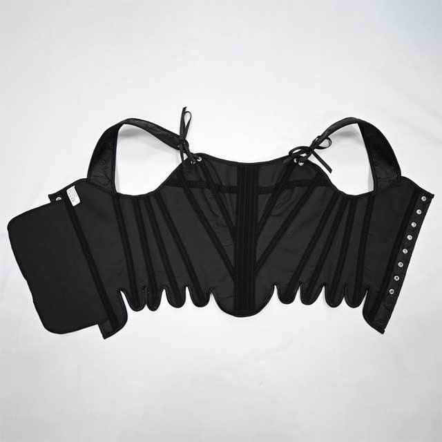 Embossed Jacquard Lace-Up Corset