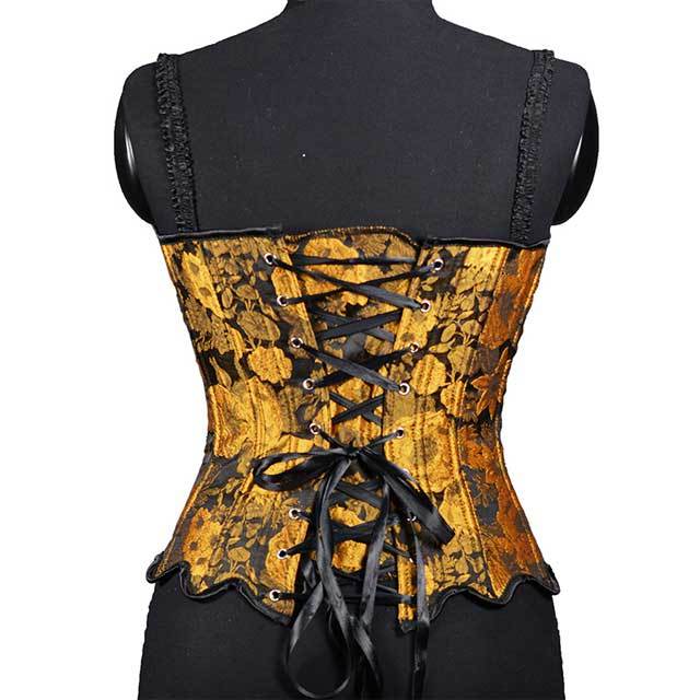 Embossed Sunflower Women Overbust Corset