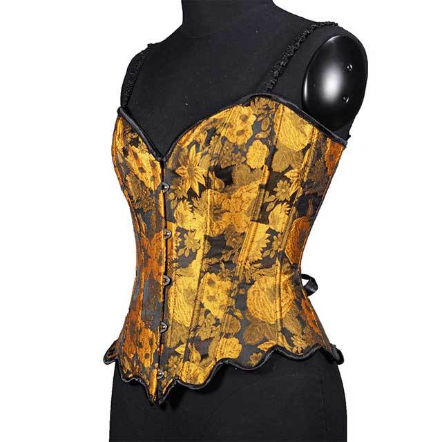 Embossed Sunflower Women Overbust Corset