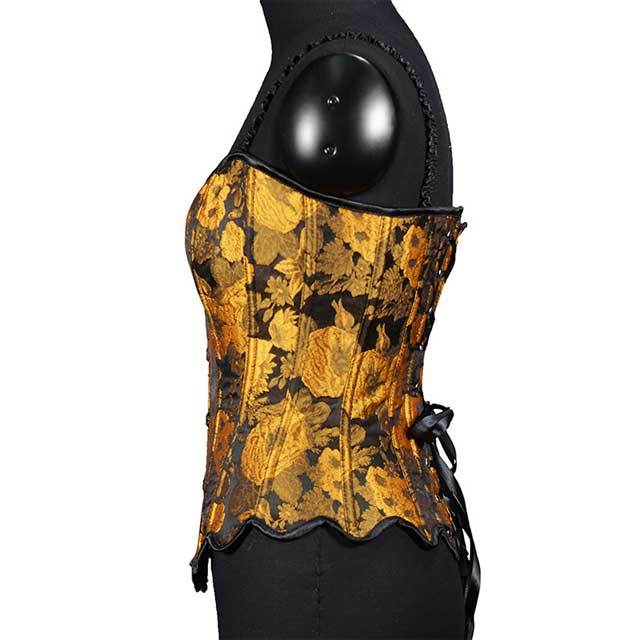 Embossed Sunflower Women Overbust Corset