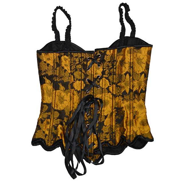 Embossed Sunflower Women Overbust Corset