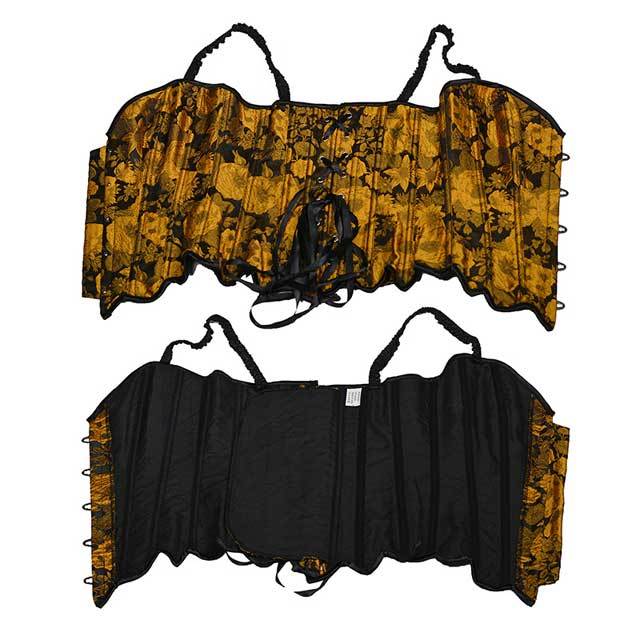Embossed Sunflower Women Overbust Corset