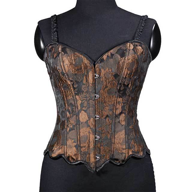 Embossed Sunflower Women Overbust Corset