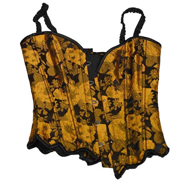 Embossed Sunflower Women Overbust Corset