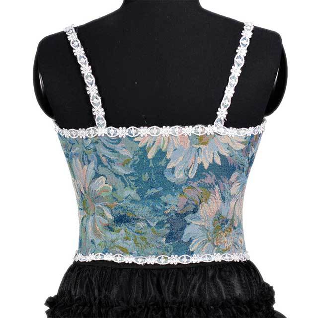 French Retro Lace-Up Bustier Corset