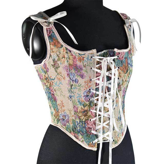 French Retro Lace-Up Corset Tops