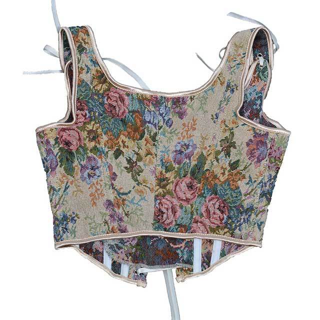 French Retro Lace-Up Corset Tops