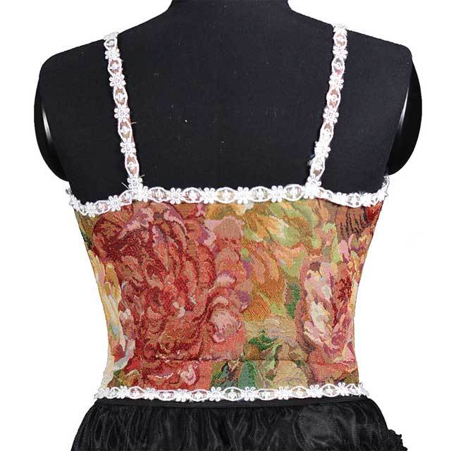 Painting Lace-Up Retro Corset Tops