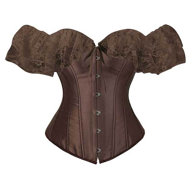 Plus Size Satin Gothic Corpete Corset