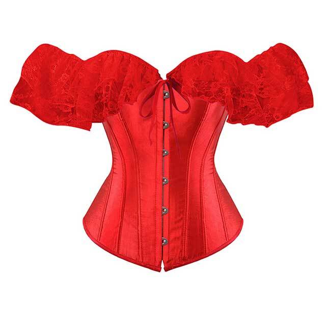 Plus Size Satin Gothic Corpete Corset