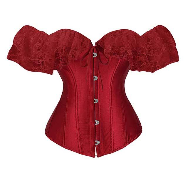 Plus Size Satin Gothic Corpete Corset