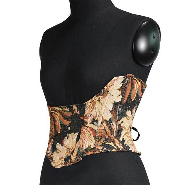 Short Torso Jacquard Waist Training Corset